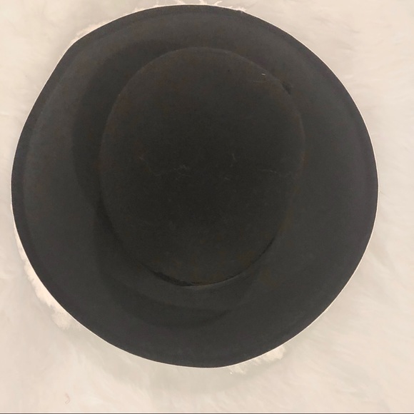 Vintage Bloomingdales Black 100% Wool Wide Brim Hat - Picture 5 of 9